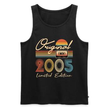 Original 20 Jahre Geburtstag 2005 Party Geschenk - Männer Premium Bio Tank Top - Schwarz - Vorne - Michal (187cm)