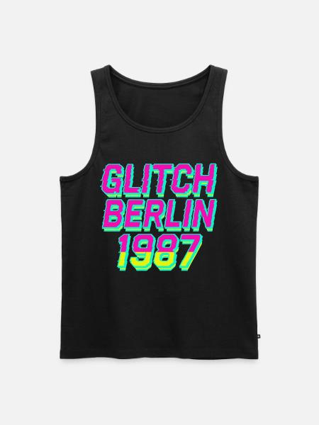 Glitch, Berlin 1987 - Men's Premium Organic Tank Top - black