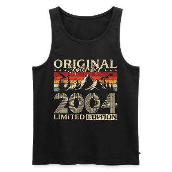21st Birthday Vintage September Vintage 2004 - Men's Premium Organic Tank Top - black - Front - Michal (187cm)