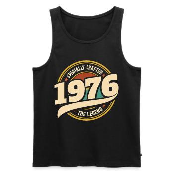 1976 Legend 50 Years Anniversary Man - Men's Premium Organic Tank Top - black - Front - AI Model Male 178 light (178cm)