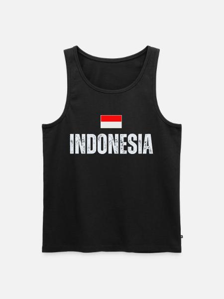 Indonesische Flagge, indonesischer Patriot - Männer Premium Bio Tank Top - Schwarz