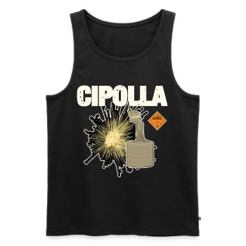 Cipolla Pyro - Männer Premium Bio Tank Top - Schwarz - Vorne - AI Model Male 178 light (178cm)