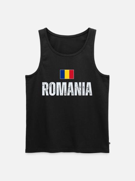 I love Romania, Romanian pride - Men's Premium Organic Tank Top - black