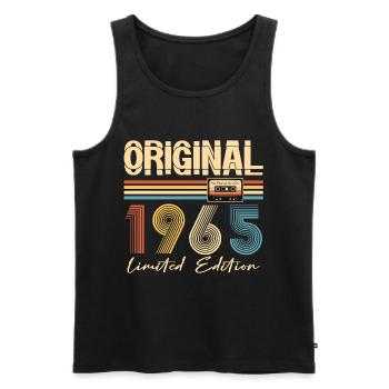 60. Geburtstag Original 1965 60 Jahre alt Geschenk - Männer Premium Bio Tank Top - Schwarz - Vorne - AI Model Male 178 light (178cm)