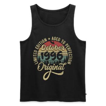 october 1996 anniversary october 1996 october - Men's Premium Organic Tank Top - black - Front - Michal (187cm)