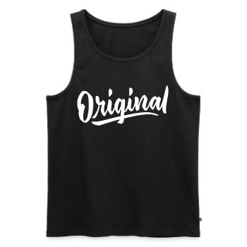 original - Männer Premium Bio Tank Top - Schwarz - Vorne - AI Model Male 178 light (178cm)