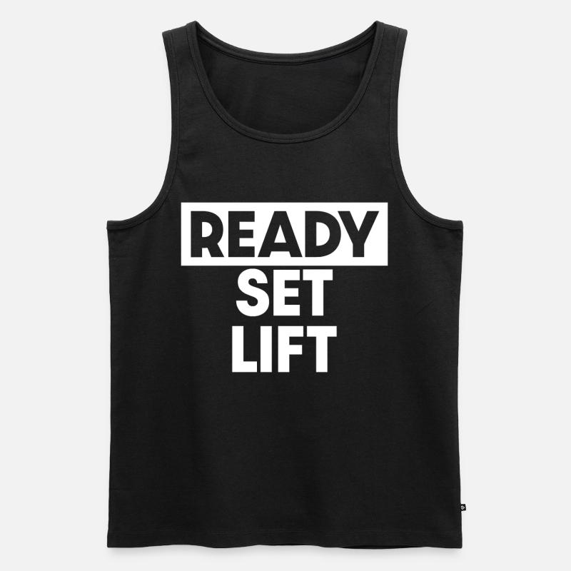 Ready Set Lift - Männer Premium Bio Tank Top - Schwarz