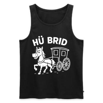 Hü Brid - Débardeur bio Premium Homme - noir - Devant - AI Model Male 178 light (178cm)
