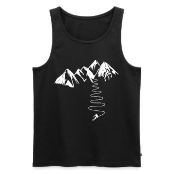 Gift for high mountain skiers in the Alps Pyrenees - Men's Premium Organic Tank Top - black - Front - AI Model Male 178 light (178cm)