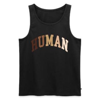 Humain Humain Africain - Débardeur bio Premium Homme - noir - Devant - AI Model Male 178 light (178cm)