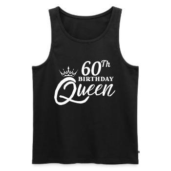 Königin zum 60. Geburtstag - Männer Premium Bio Tank Top - Schwarz - Vorne - AI Model Male 178 light (178cm)