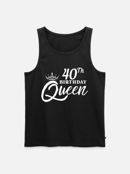 40th birtday queen - Men's Premium Organic Tank Top - black