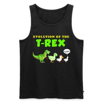 Dinosaurier - Männer Premium Bio Tank Top - Schwarz - Vorne - AI Model Male 178 light (178cm)