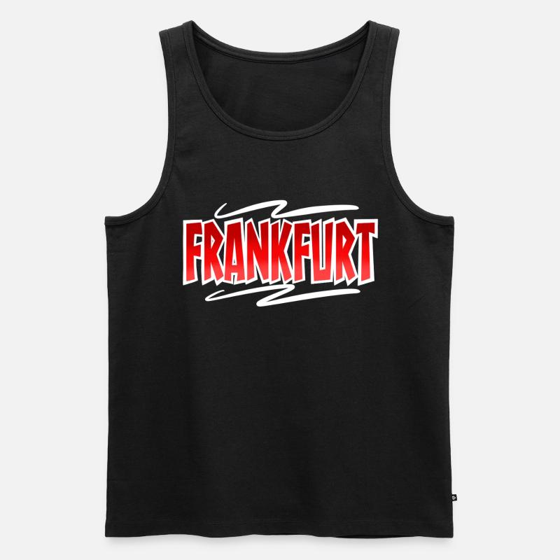 Frankfurt - Männer Premium Bio Tank Top - Schwarz