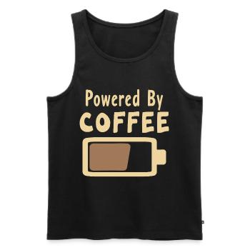 Kaffeeliebe Motiv auf Kleidung - Männer Premium Bio Tank Top - Schwarz - Vorne - AI Model Male 178 light (178cm)