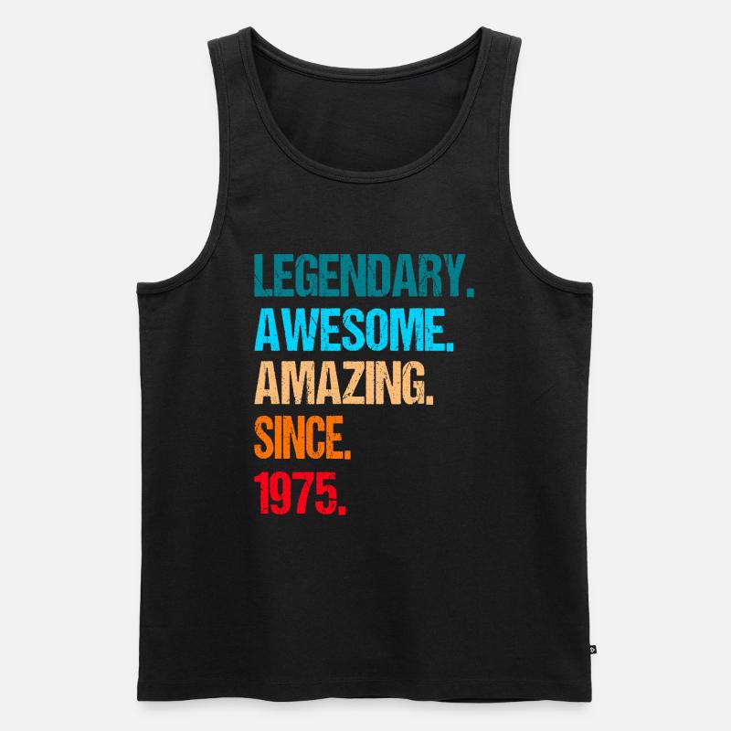 Awesome since 1975 - Männer Premium Bio Tank Top - Schwarz