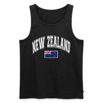 Neuseeland New Zealand Flagge - Männer Premium Bio Tank Top - Schwarz - Vorne - Michal (187cm)