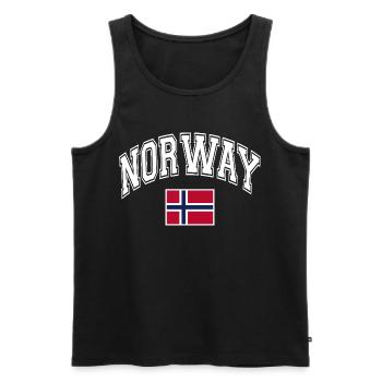 Drapeau de la Norvège - Débardeur bio Premium Homme - noir - Devant - Michal (187cm)