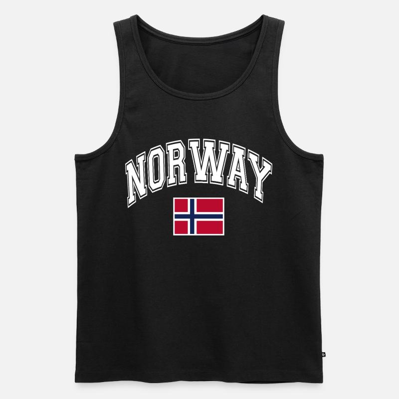 Norwegen Flagge - Männer Premium Bio Tank Top - Schwarz