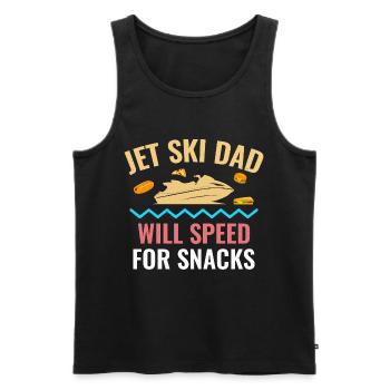Lustiger Jet-Ski-Snack-Liebhaber-Vater - Männer Premium Bio Tank Top - Schwarz - Vorne - AI Model Male 178 light (178cm)