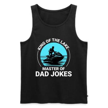 Jetski-Vater, König des Sees - Männer Premium Bio Tank Top - Schwarz - Vorne - AI Model Male 178 light (178cm)