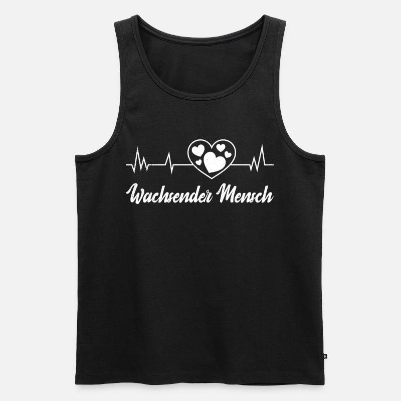 Werdende Mutter WACHSENDER MENSCH Lustig - Männer Premium Bio Tank Top - Schwarz