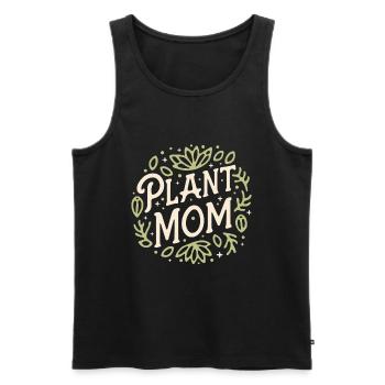 Plante maman jardinier botaniste fille botanique humour - Débardeur bio Premium Homme - noir - Devant - Michal (187cm)