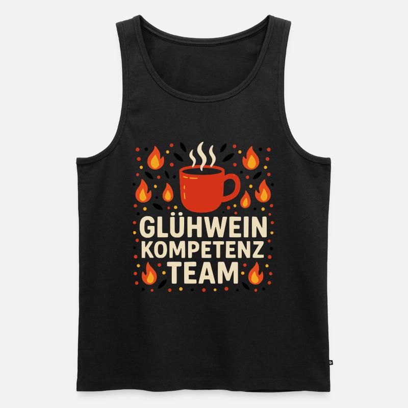 Glühwein Kompetenz Team - Männer Premium Bio Tank Top - Schwarz