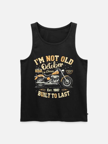 Birthday October 1987 Anniversary October 1987 - Men's Premium Organic Tank Top - black