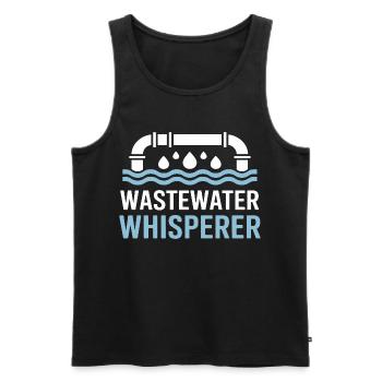 Abwasserflüsterer - Wasseraufbereitung - Männer Premium Bio Tank Top - Schwarz - Vorne - AI Model Male 178 light (178cm)