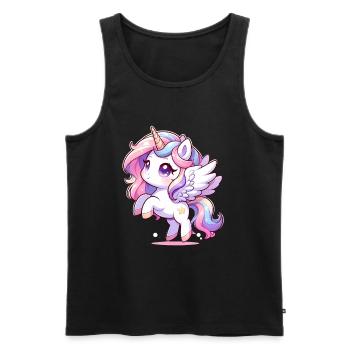 Magic Unicorn - Men's Premium Organic Tank Top - black - Front - AI Model Male 178 light (178cm)