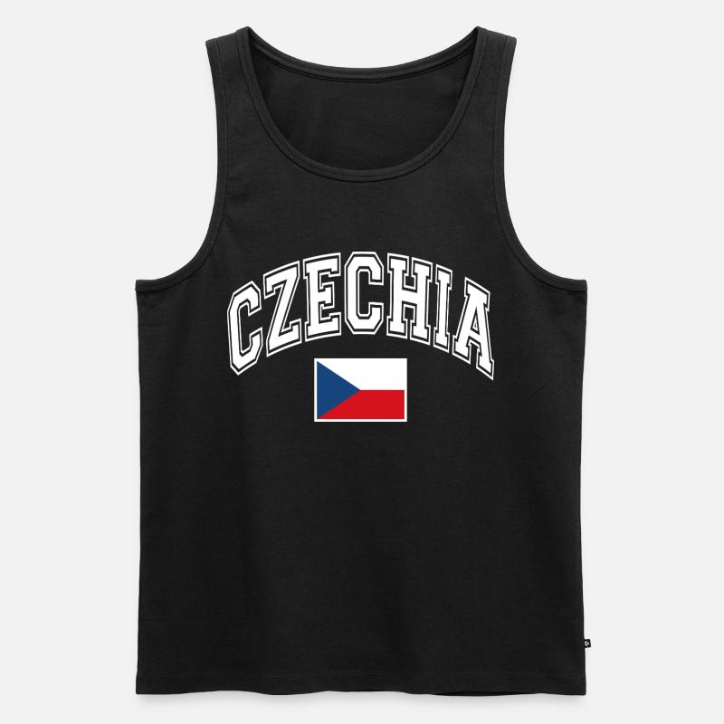 Drapeau de la République tchèque - Débardeur bio Premium Homme - noir