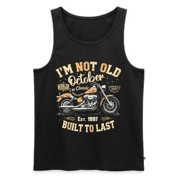 Birthday October 1997 Anniversary October 1997 - Men's Premium Organic Tank Top - black - Front - Michal (187cm)