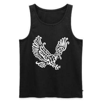 White Eagle - Men's Premium Organic Tank Top - black - Front - AI Model Male 178 light (178cm)