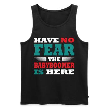 Have no Fear the Babyboomer is here Outfit - Men's Premium Organic Tank Top - black - Front - Michal (187cm)
