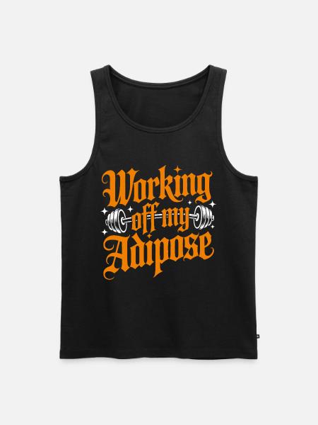 Workout Motiv mit Hantel - Männer Premium Bio Tank Top - Schwarz