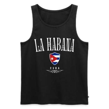 Ich liebe Havanna, kubanischer Stolz - Männer Premium Bio Tank Top - Schwarz - Vorne - AI Model Male 178 light (178cm)