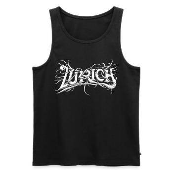 Zürich Heavy Metal - Zürcher Metal ( Musik) - Männer Premium Bio Tank Top - Schwarz - Vorne - AI Model Male 178 light (178cm)