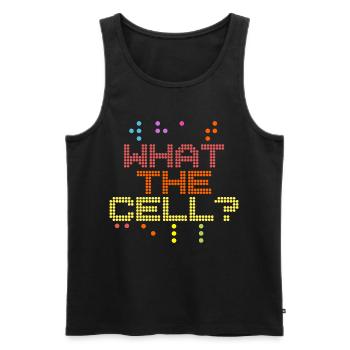 Braille Teacher Braille What The Cell - Men's Premium Organic Tank Top - black - Front - AI Model Male 178 light (178cm)