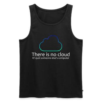 Es gibt kein Cloud-IT-Humor-Shirt - Männer Premium Bio Tank Top - Schwarz - Vorne - AI Model Male 178 light (178cm)