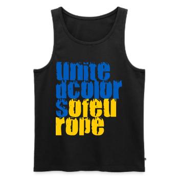 United Colors Of Europe - Männer Premium Bio Tank Top - Schwarz - Vorne - AI Model Male 178 light (178cm)