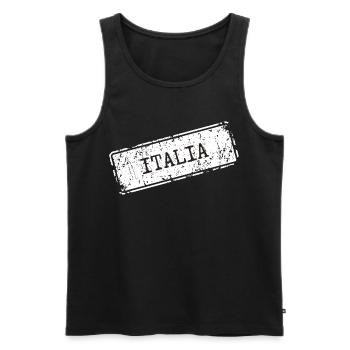 Italia - Men's Premium Organic Tank Top - black - Front - AI Model Male 178 light (178cm)