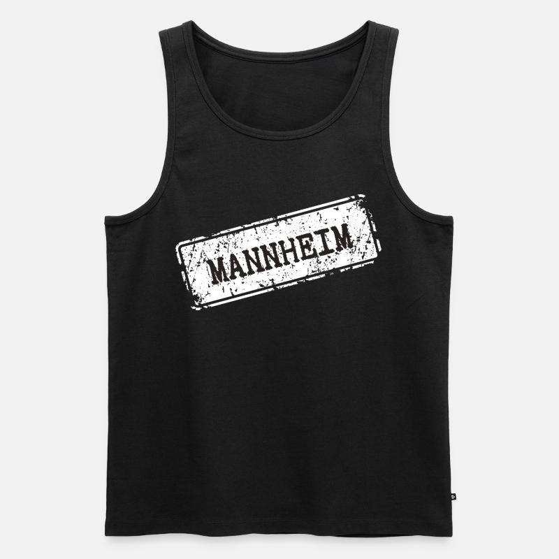 Mannheim  - Männer Premium Bio Tank Top - Schwarz
