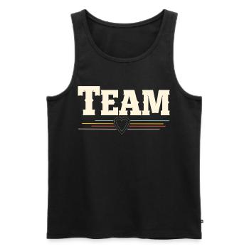 Team - Männer Premium Bio Tank Top - Schwarz - Vorne - Michal (187cm)
