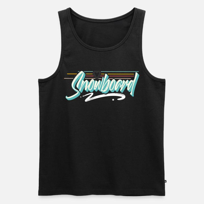 Snowboard - Männer Premium Bio Tank Top - Schwarz