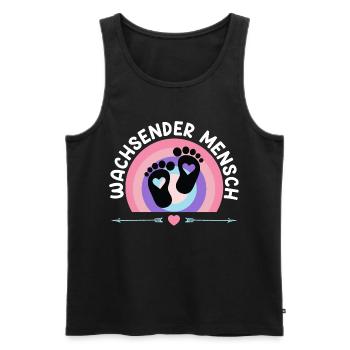 Werdende Mutter WACHSENDER MENSCH Lustig - Männer Premium Bio Tank Top - Schwarz - Vorne - AI Model Male 178 light (178cm)