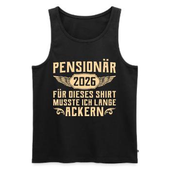 Pensionär Abschied Kollege - Pension 2026 - Männer Premium Bio Tank Top - Schwarz - Vorne - Michal (187cm)