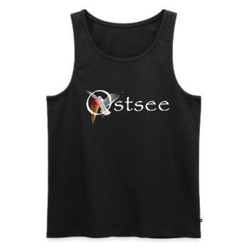 Ostsee Möwe Eisräuber Raubvogel - Men's Premium Organic Tank Top - black - Front - AI Model Male 178 light (178cm)