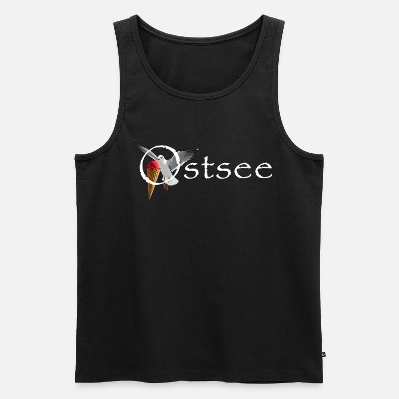 Ostsee Möwe Eisräuber Raubvogel - Männer Premium Bio Tank Top - Schwarz