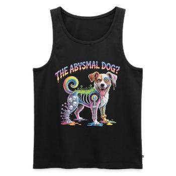 Psychedelischer abyssimaler Hund Illustration - Männer Premium Bio Tank Top - Schwarz - Vorne - AI Model Male 178 light (178cm)